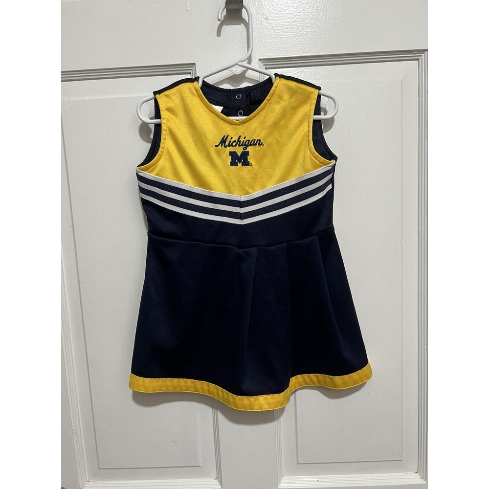 MICHI Navy and Yellow Michigan Cheer Dress